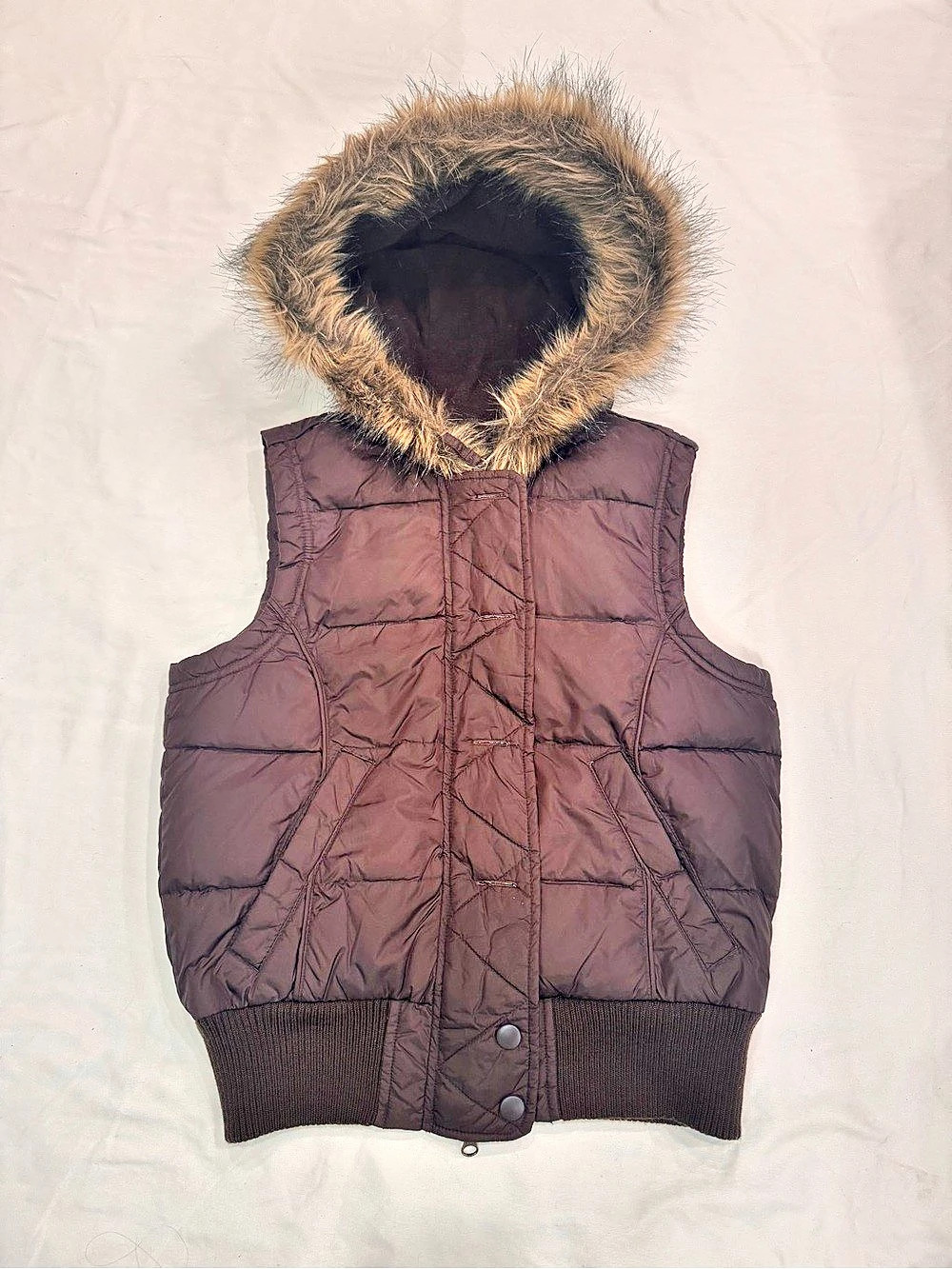 Jacob Connection Fur-Trim Puffer Vest